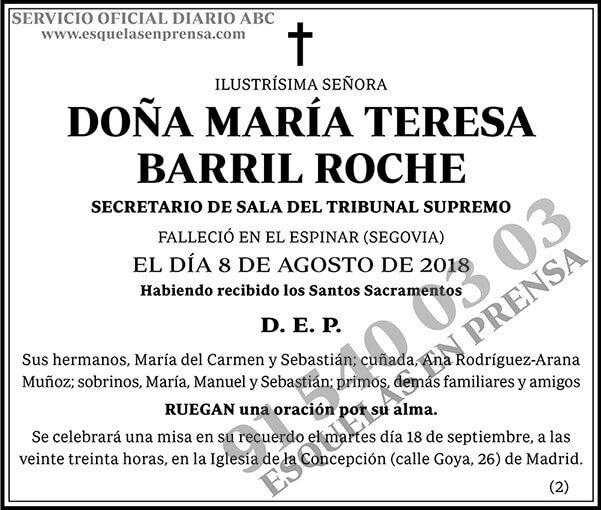 María Teresa Barril Roche